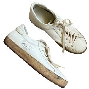 PHILIPPE MODEL Paris Cream White Gum Lace Up Sneakers Low Top Size 41 Trainers